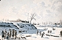 Winter fishing on the ice of the Assiniboine and Red Rivers, 1821