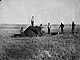 Sappers building a boundary mound, ca. 1873