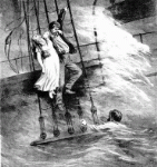 Illustration showing passengers abandoning the wreck of the S.S. ATLANTIC (CANADIAN ILLUSTRATED NEWS, April 5, 1873)