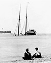 Photograph of the wreck of the FONTANA at Point Edward, Ontario, 1900