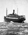 Photograph of the windward side of the PRINCESS SOPHIA stranded on Vanderbilt Reef on October 24, 1918