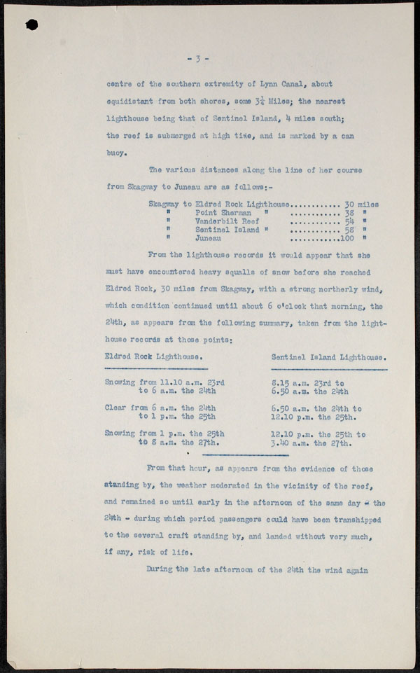 Report of wreck of PRINCESS SOPHIA