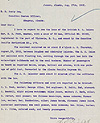 Letter listing crew and passengers reported drowned in the ISLANDER wreck, August 17, 1901; 2 pages