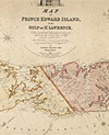 Map entitled MAP OF PRINCE EDWARD ISLAND, IN THE GULF OF ST. LAWRENCE, COMPRISING THE LATEST TOPOGRAPHICAL INFORMATION AFFORDED BY THE SURVEYOR GENERALS OFFICE AND OTHER AUTHENTIC SOURCES, 1859