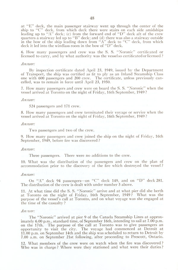 Report of Court of Investigation into the Circumstances Attending the Loss of the S.S. 