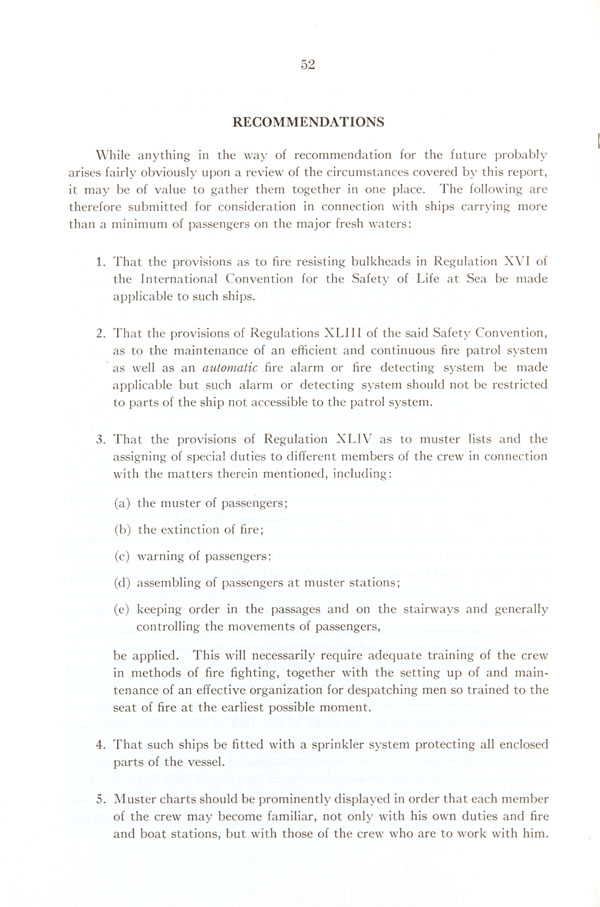 Report of Court of Investigation into the Circumstances Attending the Loss of the S.S. 