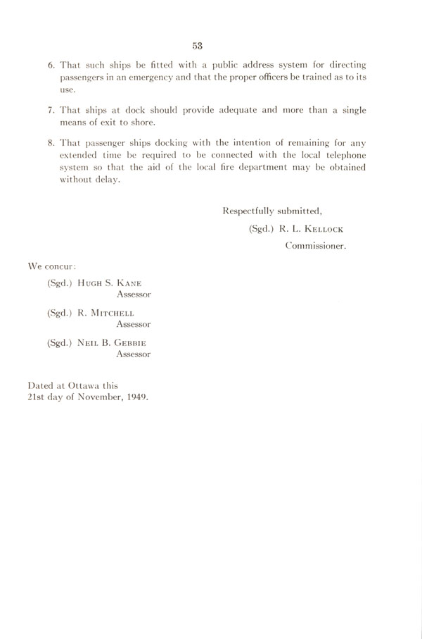 Report of Court of Investigation into the Circumstances Attending the Loss of the S.S. 