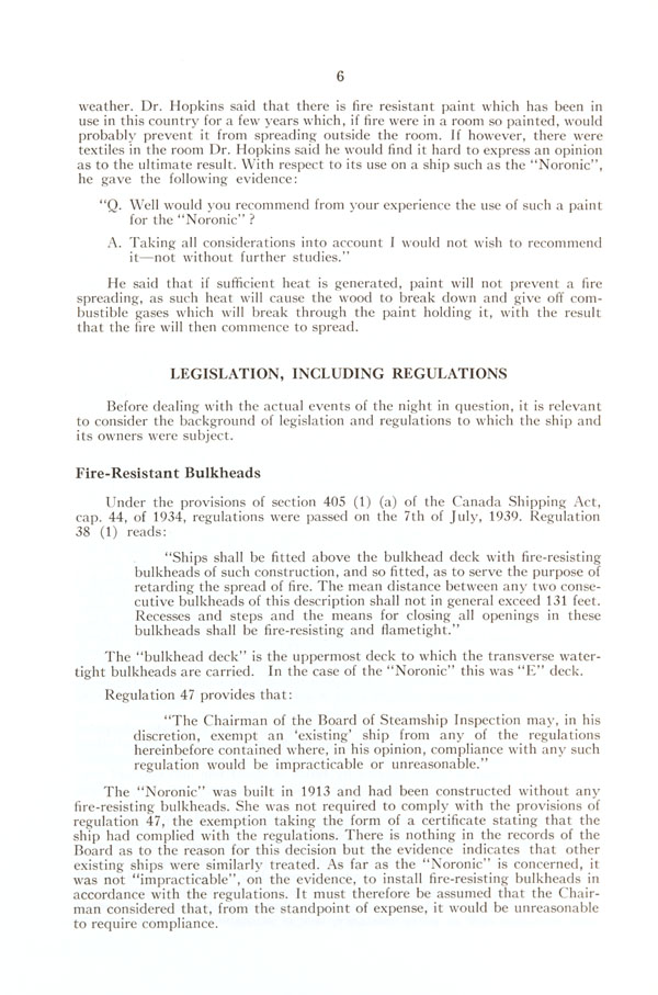 Report of Court of Investigation into the Circumstances Attending the Loss of the S.S. 