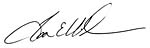 Signature de Ian E. Wilson