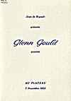 Program for a recital at Plateau Hall in Montréal, 1955